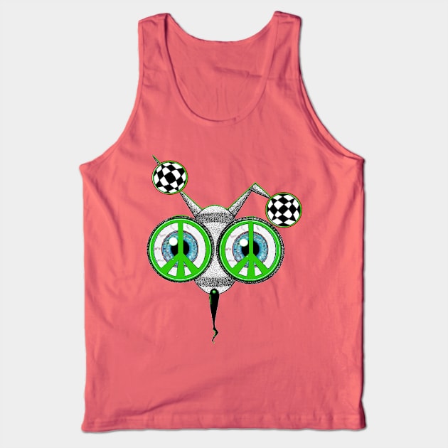 Sunday Morning Alien Hipster Tank Top by Zenferren